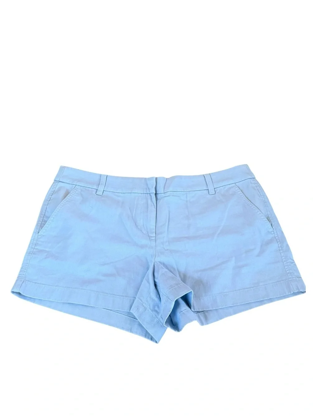 J. CREW 3.5” Classic Chino Shorts Light Blue Size 14 NEW